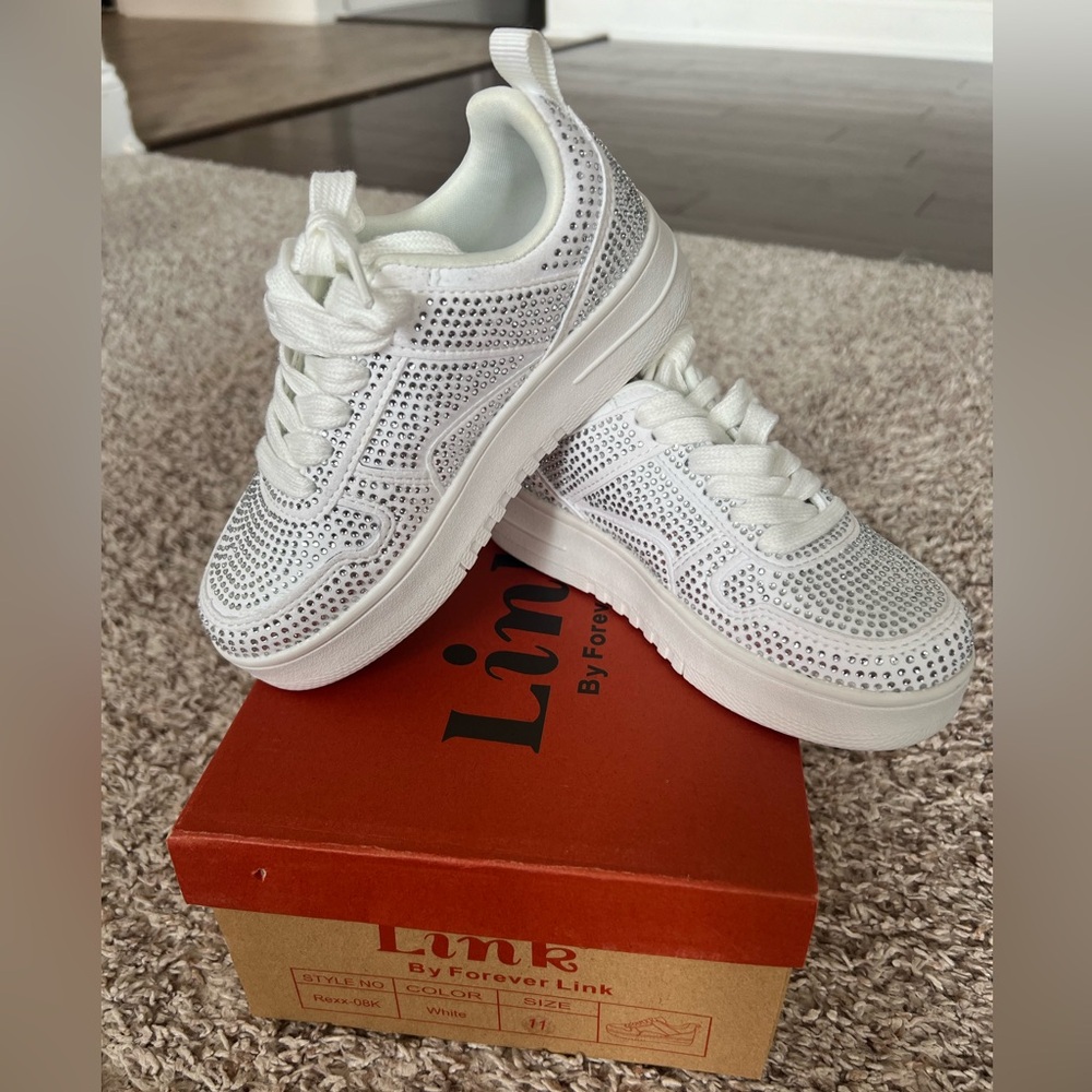 BRAND NEW Rhinestone Sneakers Toddler 11 - Picture 2 of 6